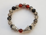 Dragon Energy Bracelet - Black Dragon Vein Agate Genuine Gemstones