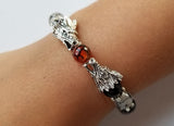 Dragon Energy Bracelet - Black Dragon Vein Agate Genuine Gemstones