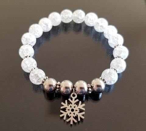 Energy Gems Crystal Snowflake Bracelet